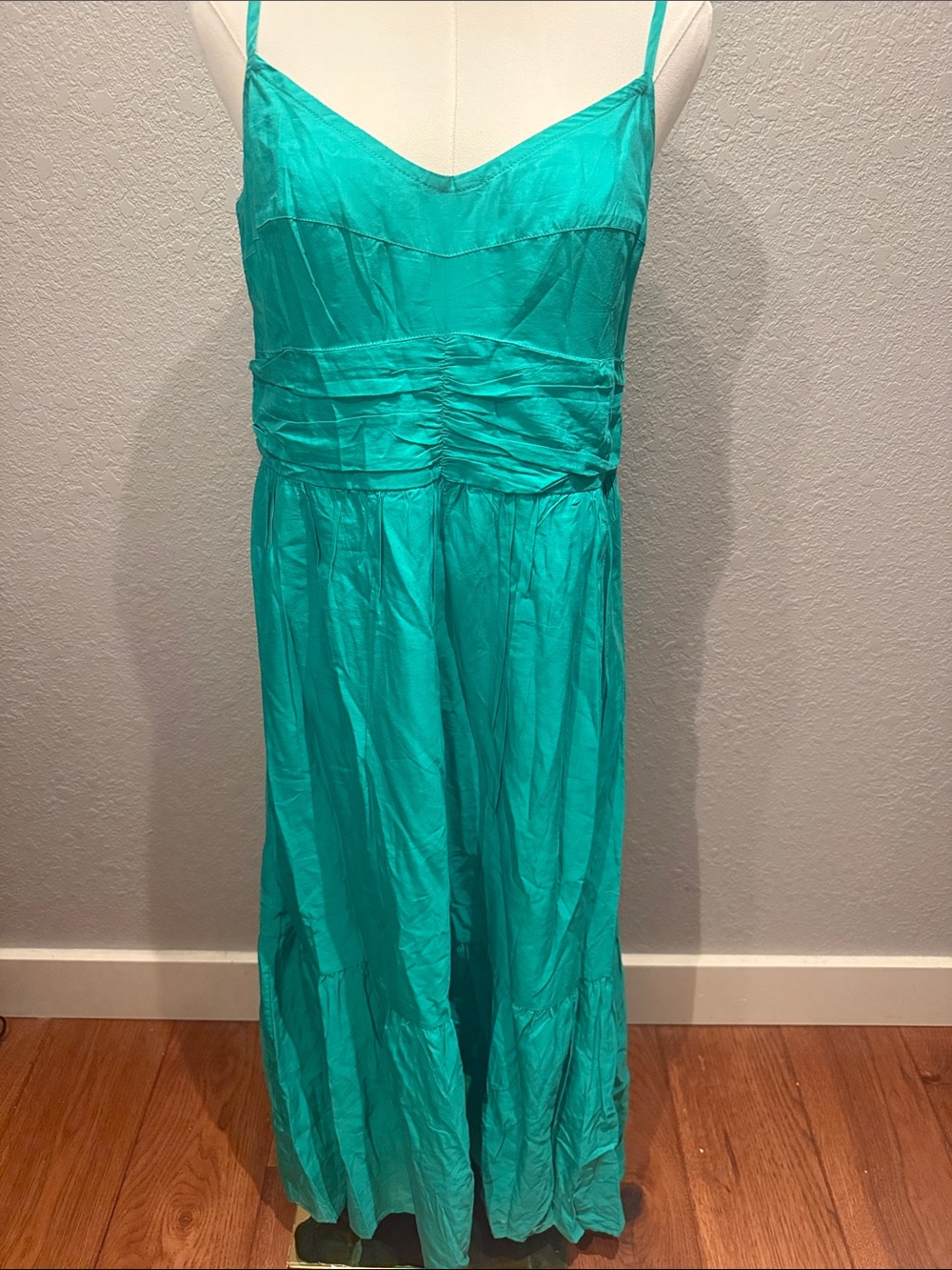 Teal Spaghetti Strap Sundress - Picture 2 of 3